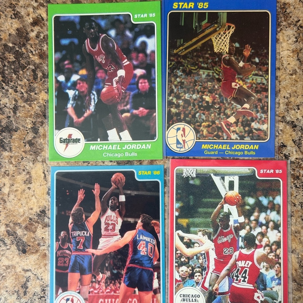 Michael Jordan 1985 Star Basketball Card Lot